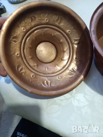 Стара медна тенджера медна изработка, снимка 5 - Антикварни и старинни предмети - 39553666