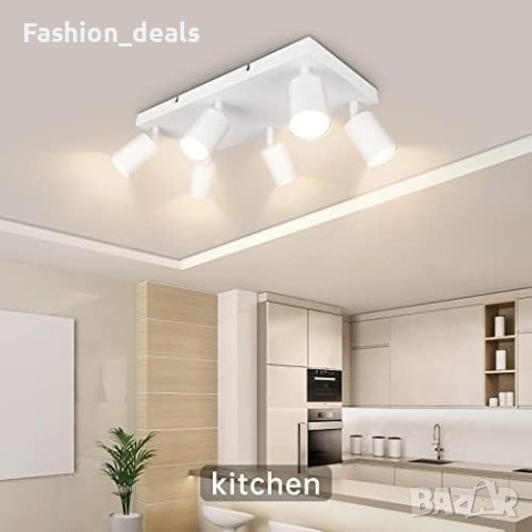 Нов регулируем 6-посочен таванен прожектор LED лампи Кухня Офис Коридор, снимка 4 - Лампи за таван - 41752853