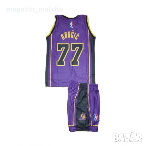 ДЕТСКИ БАСКЕТБОЛЕН ЕКИП – NBA LA LAKERS DONCIC 77; размери: 116, 128, 140, 152 и 164/176 см.