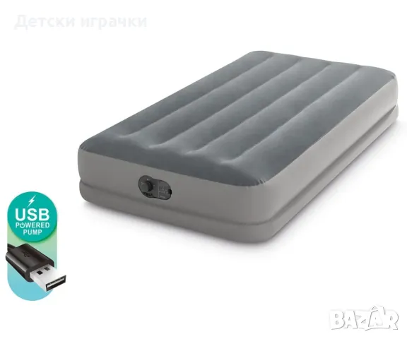 Надуваем матрак с USB помпа INTEX Twin Prestige,99x191x30см