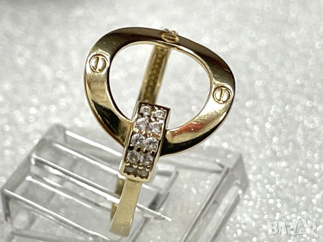 Дамски Златен Пръстен-1,8 грама, 14К (проба 585), снимка 7 - Пръстени - 51795524