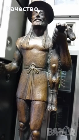 Бронзова пластика , снимка 2 - Антикварни и старинни предмети - 50841029