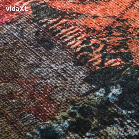 vidaXL Килим, миещ се, пачуърк, 190x300 см, пъстър, снимка 5 - Килими - 56147103