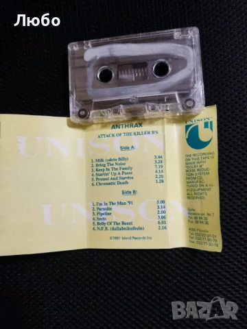 ANTHRAX - Attack of the Killer B's, снимка 4 - Аудио касети - 50595511