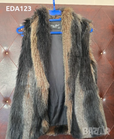 Дамски елек с косъм , снимка 2 - Елеци - 50454184