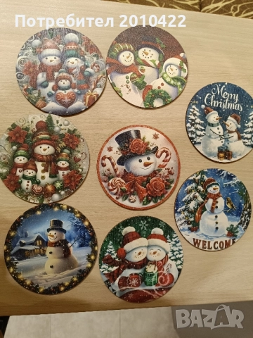 Подложки за чаши, 8 бр., нови, Диаметър 9.8 см., снимка 2 - Други стоки за дома - 48780228