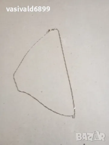 Сребърно синджирче , снимка 2 - Колиета, медальони, синджири - 48231016