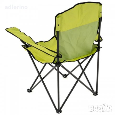 Комплект от 2 броя сгъваеми столове, плаж, къмпинг, градина, рибарски стол, до 110 кг, светло зелено, снимка 3 - Градински мебели, декорация  - 34378810