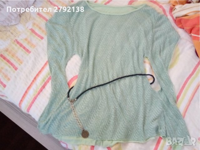 Дамска блуза с коланче, снимка 1 - Тениски - 34506504