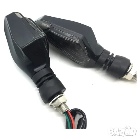 Комплект оранжеви 12V LED мигачи за мотор с PVC корпус 2 броя, снимка 3 - Аксесоари и консумативи - 55865996
