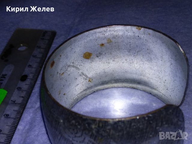 ФЛОРАЛНО ОРНАМЕНТИРАНА СРЕБРИСТА СТОМАНЕНА РЕГУЛИРУЕМА РЕТРО ГРИВНА 10084, снимка 9 - Гривни - 41265078