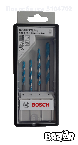 Комплект Bosch многофункционални свредла CYL-9 Multiconstruction-4 части, 2607010521, снимка 2 - Винтоверти - 36186693