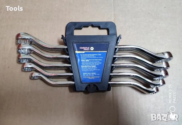 Carlyle Napa tools 5броя качествени Гаечни ключове лулa cr-v комплект, снимка 2 - Ключове - 52886631