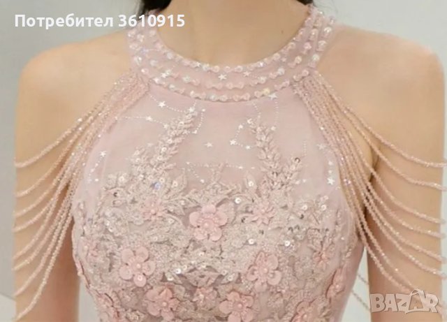 Розова бална рокля с цветя, снимка 6 - Рокли - 44252885