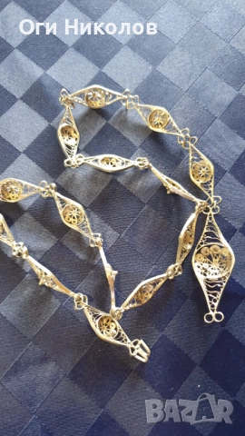 Ефектно филигранно коланче, снимка 5 - Антикварни и старинни предмети - 52219244