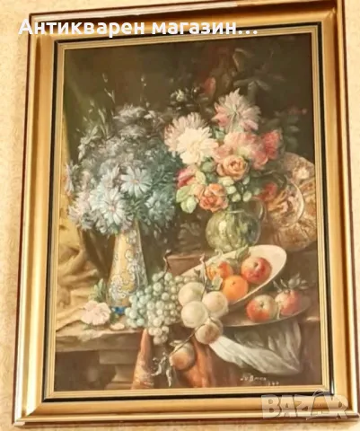 Натюрморт – цветя и плодове., снимка 3 - Картини - 49935647