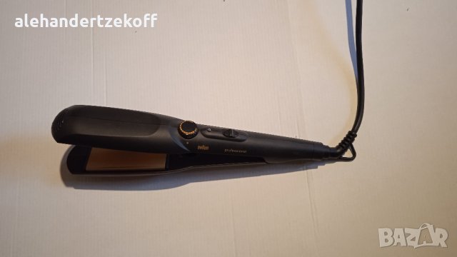  Професионална преса за коса Braun ES-63543705, температура 185 градуса, LED, Черна