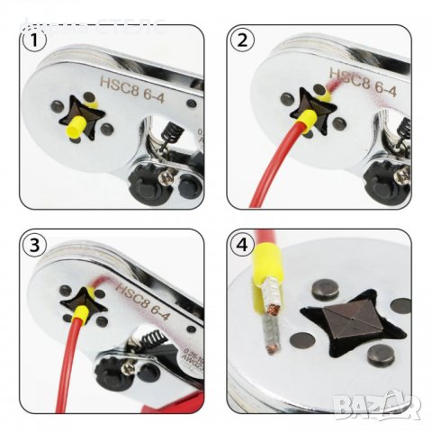 Клещи за кримпване на кабелни накрайници STELS RX-99 Pro, снимка 6 - Клещи - 40206559