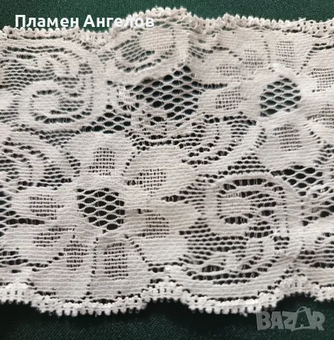 Бяла дантела-еластична ликра, коприна. , снимка 3 - Други - 49684724