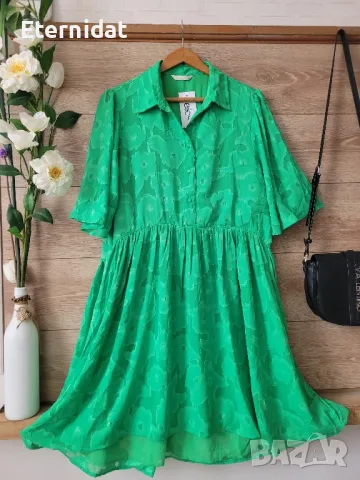 Зелена разкроена рокля ELLOS 