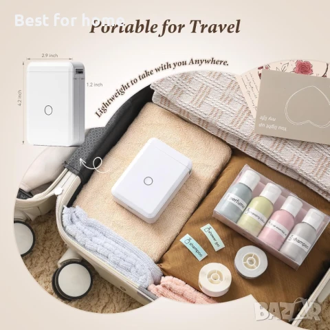 Принттер за етикети D110 с Bluetooth и термо етикетиране с лента, снимка 8 - Друга електроника - 51158673