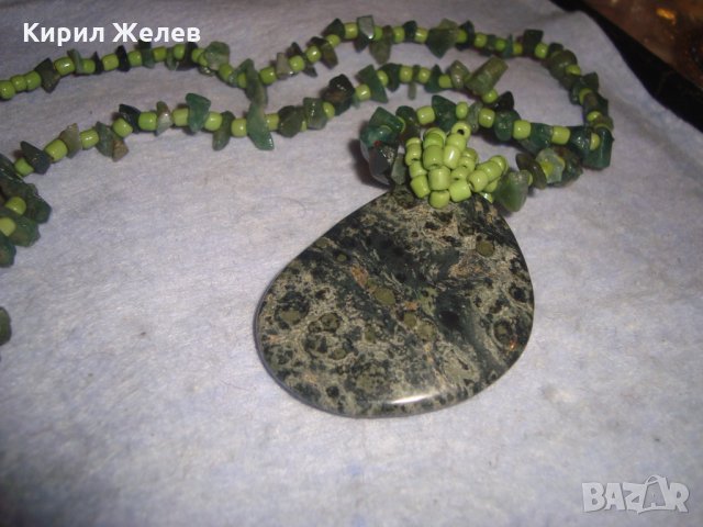 СКЪПОЦЕННА НЕФРИТЕНА МЪНИСТЕНА ОГЪРЛИЦА РЪЧНА МАЙСТОРСКА ИЗРАБОТКА АРТ МЕДАЛЬОН 26212, снимка 10 - Колиета, медальони, синджири - 35997731