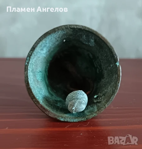 Стара бронзова камбанка, звънче, хлопка, снимка 4 - Други ценни предмети - 51332239