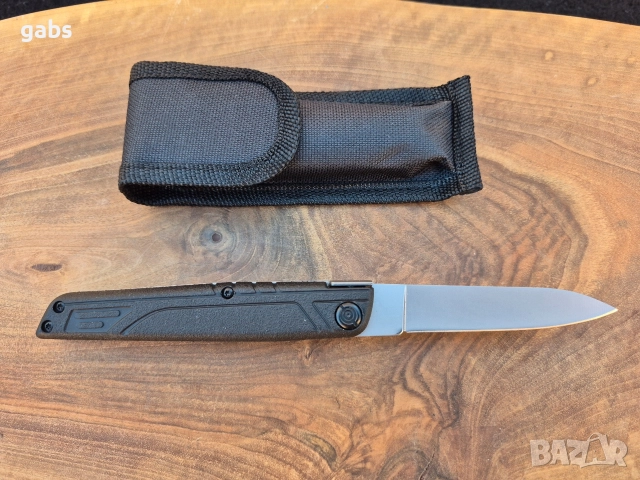 Италиански автоматичен нож Leverletto AKS by Bill Deshivs, снимка 3 - Ножове - 52867026