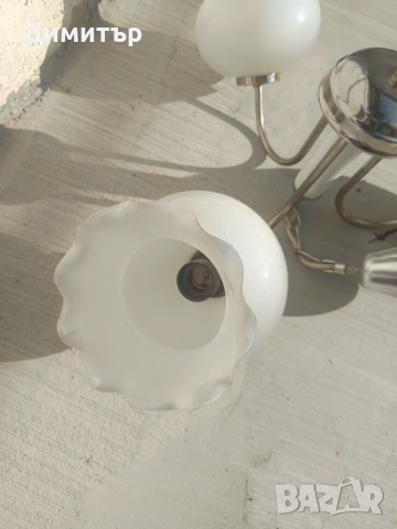 Стар Полилей, абажур, снимка 5 - Антикварни и старинни предмети - 53710439