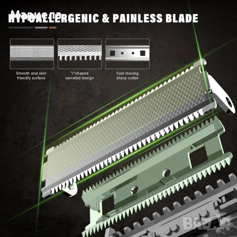 Мъжки тример за тяло / Тример за тяло и Брада / Самобръсначка за Тяло и Брада, снимка 9 - Електрически самобръсначки - 49205338