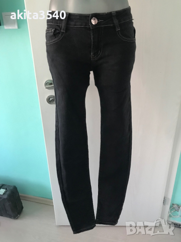 Черен панталон, снимка 2 - Панталони - 36207280