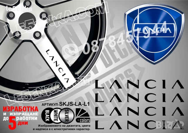 Lancia надписи за спици