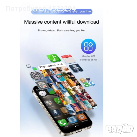 Мини смартфон, 3G WCDMA, снимка 7 - Други - 52616849