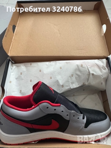 Air Jordan 1 low Red Cement, снимка 3 - Маратонки - 52169691