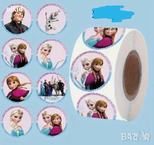 100 бр Замръзналото кралство Frozen малки самозалепващи лепенки стикери за ръчна изработка подарък