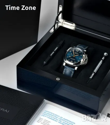 Panerai Luminor 1950 3 Days GMT 44mm Steel Blue Dial Automatic Различни Варианти, снимка 5 - Мъжки - 48009220