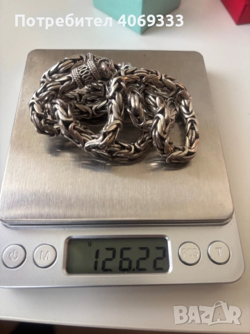 Сребърен ланец 126.22гр 925/61см, снимка 5 - Колиета, медальони, синджири - 51749769