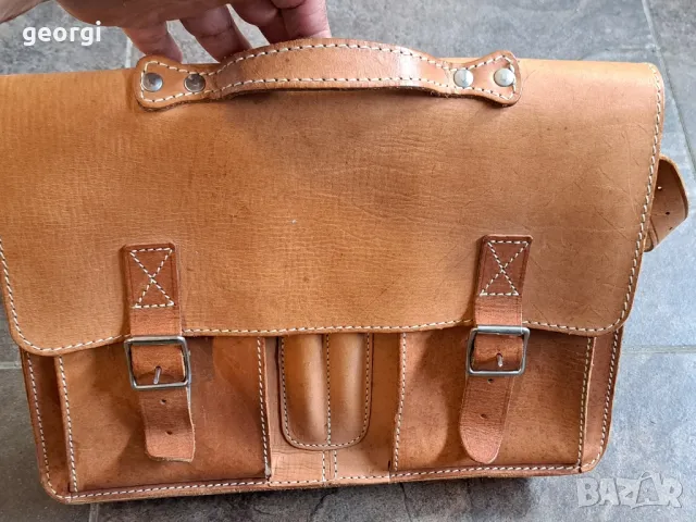 бизнес чанта за през рамо от естествена кожа 8/3, снимка 2 - Чанти - 50410362