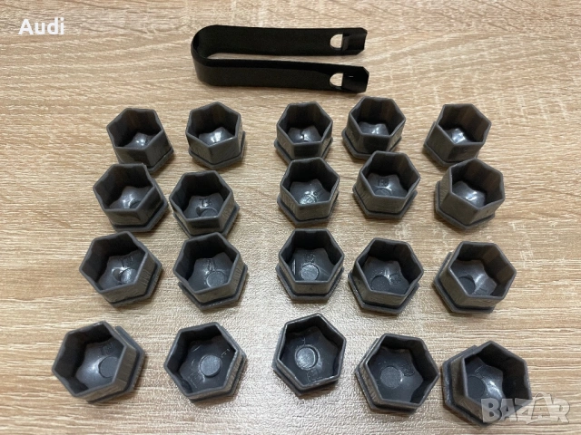 Капачки за болтове джанти Audi Seat Skoda Opel 17мм Капачки болтове джанти със секрет и без секрет, снимка 4 - Аксесоари и консумативи - 53264046