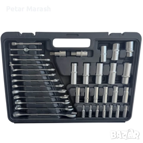 Гедоре KraftWorld 216 части 1/4″ 3/8″ 1/2″ CR-V – пълен комплект за професионалисти, снимка 5 - Куфари с инструменти - 50681229