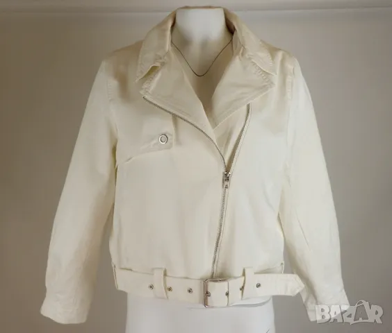 L Reserved Бяло памучно лятно яке