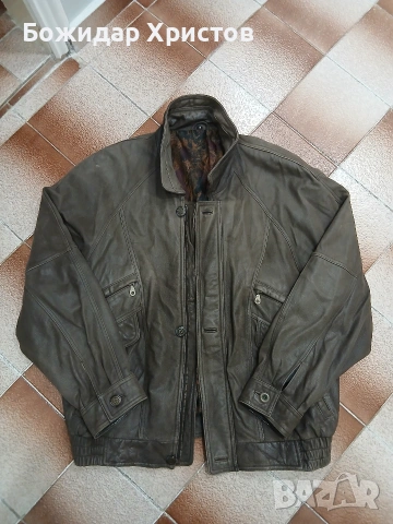 Мъжко кожено яке – естествена кожа, размер XL, снимка 3 - Якета - 53035220