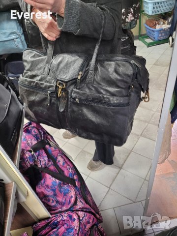 Естествена кожа пътна чанта,сак ОГРОМЕН, снимка 5 - Сакове - 40034454