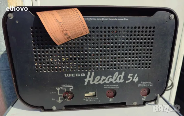 Старо лампово радио Wega Herold 54, снимка 3 - Антикварни и старинни предмети - 49807309