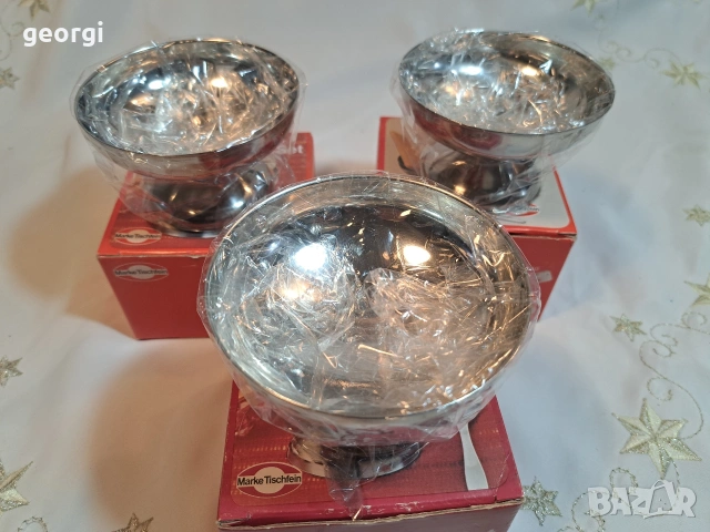 немски иноксови купички за сладолед 34/2, снимка 2 - Аксесоари за кухня - 53786809
