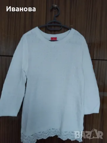 Снежнобяла блуза с дантела TOGETHER, снимка 6 - Блузи с дълъг ръкав и пуловери - 47651248