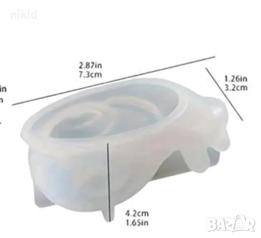 3d Охлюв силиконов молд форма фондан шоколад гипс декор украса свещ сапун, снимка 3 - Форми - 50062052