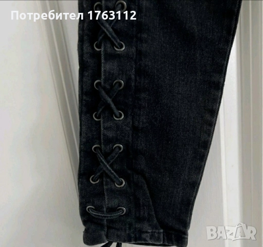 The Kooples дамски дънков панталон Faded Black, short skinny fit, размер 25 (UK6/8), снимка 5 - Панталони - 52212784