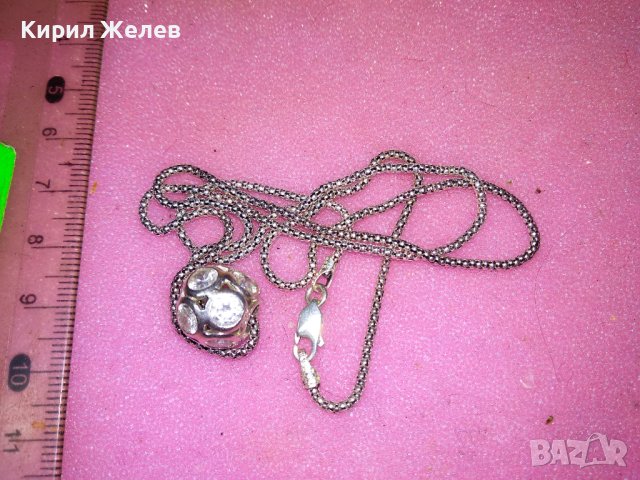 КАРСИВО НЕЖНО ФЕШЪН АРТ СРЕБЪРНО КОЛИЕ СРЕБО 925 с ИСКРЯЩИ ФАСЕТИРАНИ МОЙСАНИТИ 43196, снимка 12 - Колиета, медальони, синджири - 44315204