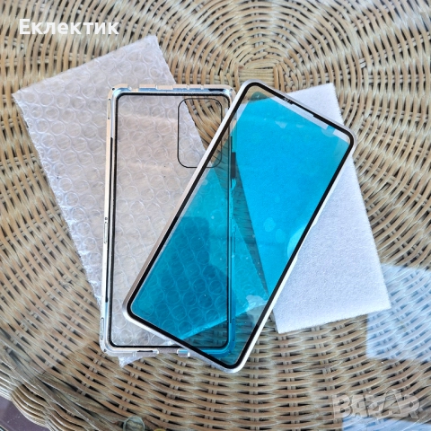 Метален магнитен двустранен стъклен калъф за телефон Xiaomi Redmi Note 10 Pro, снимка 5 - Калъфи, кейсове - 51767282